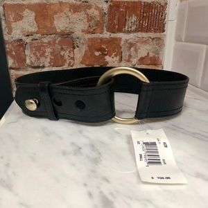 NWT WCM Women's Black Leather Belt Size S